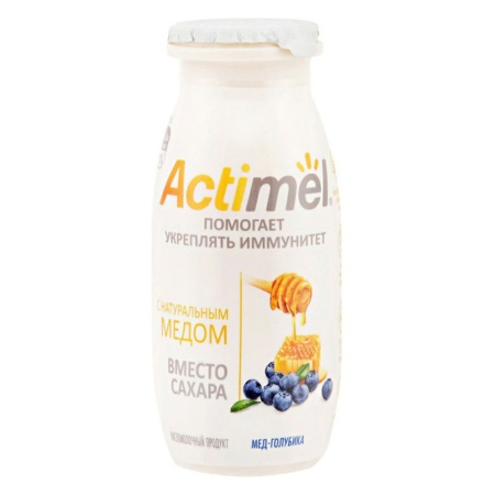 Продукт Кисломолочный Actimel мед/голубика 2,2% 95гр п/б