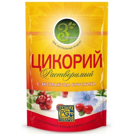 Цикорий Здравник с Экстрактом Брусники Растворимый 85гр д/п