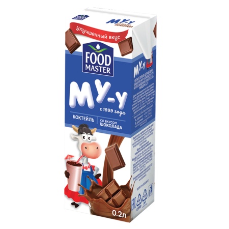 Коктейль му-у Молочный Шоколад 2% 200мл тт/б