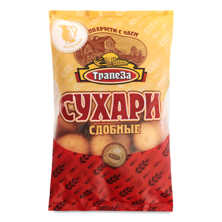 Сухари Сдобные Молочные Трапеза м/у 350г