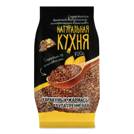 Крупа Натуральная Кухня Гречневая 1сорт 700гр стаб/б