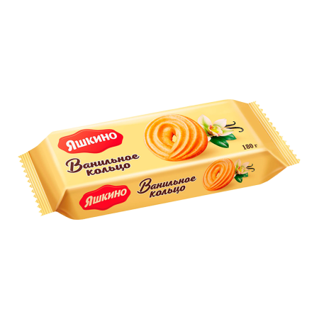 Печенье Яшкино Сдобное Ванильное Кольцо 180гр Конт
