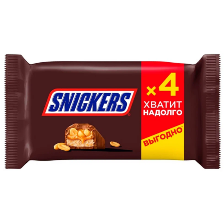 Батончик Snickers Мультипак 4*40гр фл/п