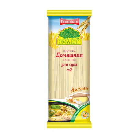 Лапша Кэмми Premium яичная/домашняя д/супа#2 250гр фл/п