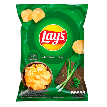 Чипсы Lays Молодой Зеленый Лук 140гр п/п Чипсы Lays Молодой Зеленый Лук 140гр п/п