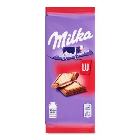 Шоколад Молочный с Печеньем lu Milka м/у 87г