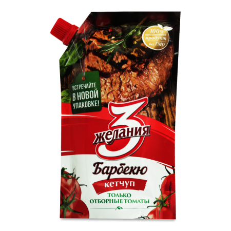 Кетчуп 3 Желания Барбекю с Дозатором 250гр д/п