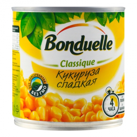 Кукуруза Сладкая Classique Bonduelle ж/б 425мл