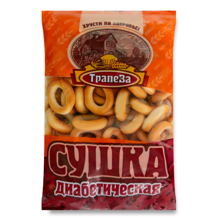 Сушка Диабетическая Трапеза м/у 300г Сушка Диабетическая Трапеза м/у 300г