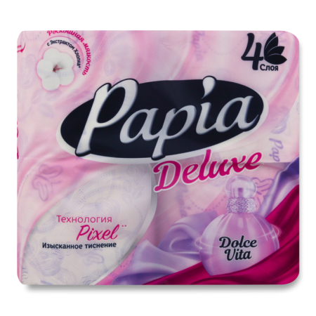 Бумага Туалетная Четырехслойная Dolce Vita Deluxe Papia 4шт