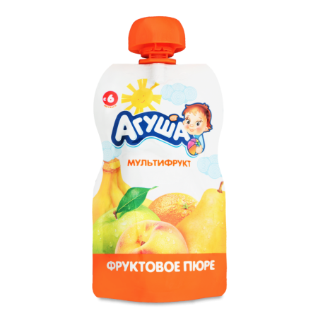 Пюре Для Детей от 6мес Фруктовое Мультифрукт Агуша д/п 90г