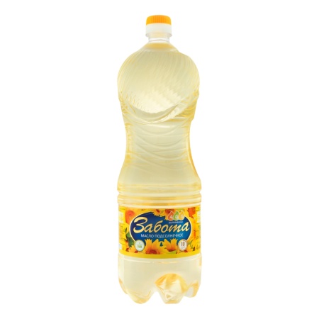 Масло Подсолнечное Рафинированное Дезодорированное Забота п/бут 1.8л