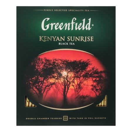 Чай Черный Байховый Кенийский Kenyan Sunrise Greenfield к/у 100х2г