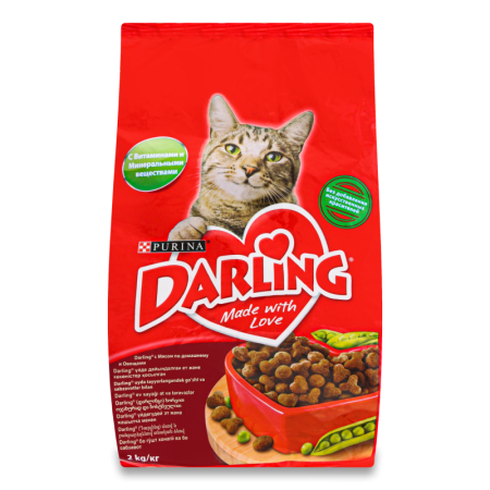 Корм Darling д/кошек мясо/овощи 2кг Кор