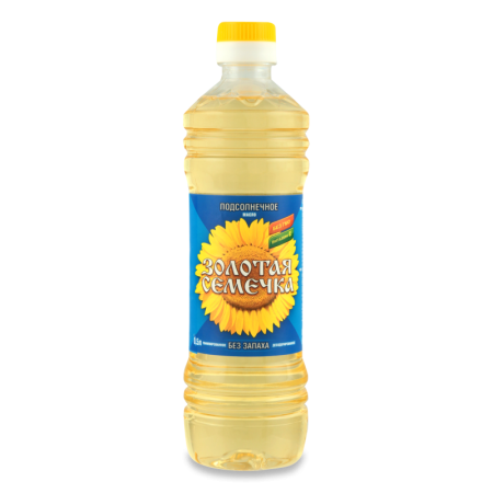 Масло Подсолнечное Рафинированное Дезодорированное Вымороженное Золотая Семечка п/бут 0.5л