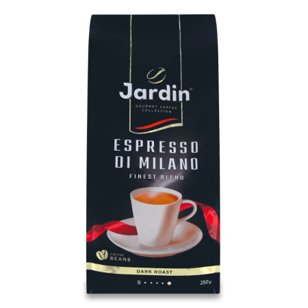Кофе Jardin Espresso di Milano Темнообжареный в Зернах 250гр фл/п