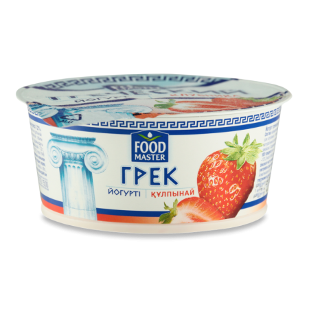 Йогурт 7.2% Греческий Клубника Foodmaster ст 130г