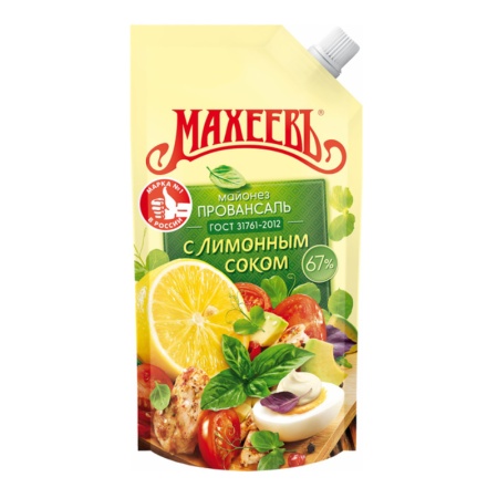 Майонез Махеевъ с Лимонным Соком 67% 190гр д/п