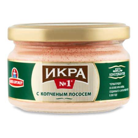 Икра Деликатесная с Копченым Лососем №1 Санта Бремор с/б 180г