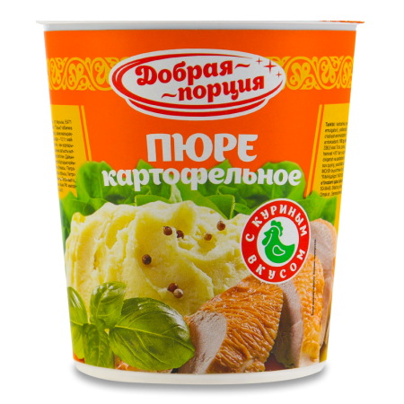 Пюре Картофельное со Вкусом Курицы Добрая Порция ст 40г