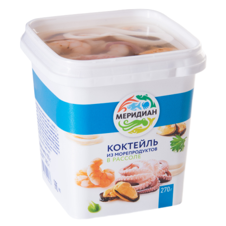 Коктейль Меридиан Морепродукты в Рассоле 270гр Конт Коктейль Меридиан Морепродукты в Рассоле 270гр Конт
