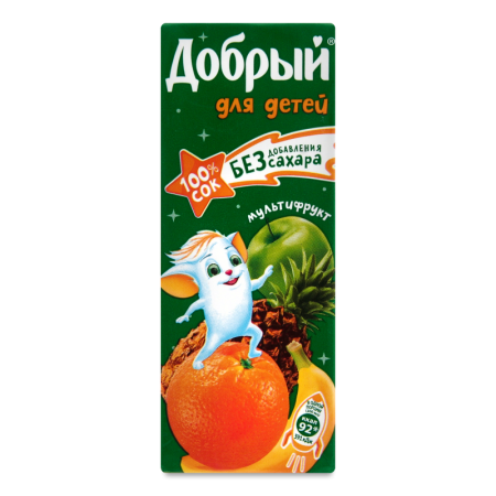 Нектар Для Детей от 3лет Восстановленный с Мякотью Мультифрукт Добрый т/п 0.2л