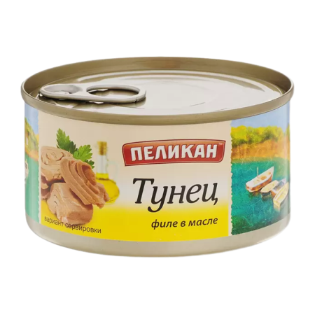 Тунец Пеликан Филе в Масле 185гр ж/б