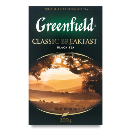 Чай Greenfield Classic Breakfast Черн Байховый 200гр Кор