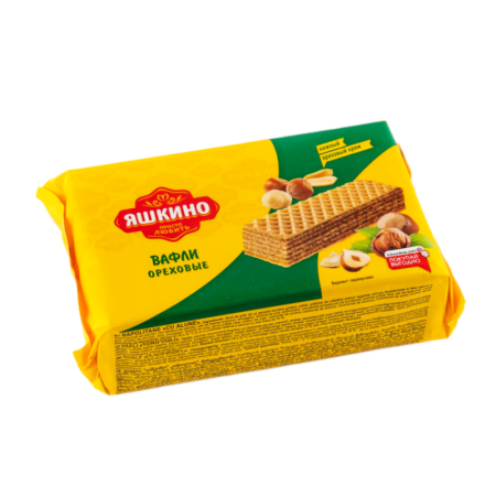 Вафли Яшкино Ореховые 200гр фл/п