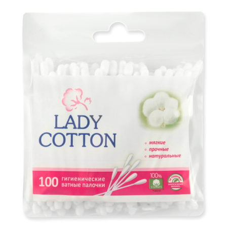 Палочки Ватные Гигиенические Lady Cotton 100шт