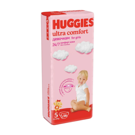 Подгузники Huggies д/девочек 12-22кг 5 56шт гр/у