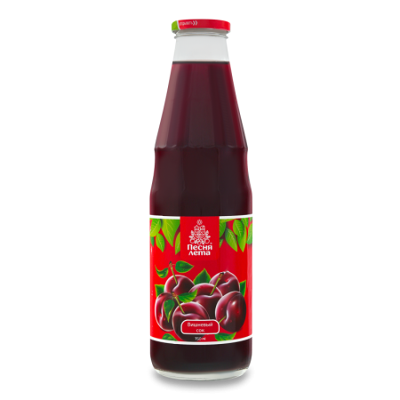 Сок Вишневый Осветленный Песня Лета с/бут 750мл