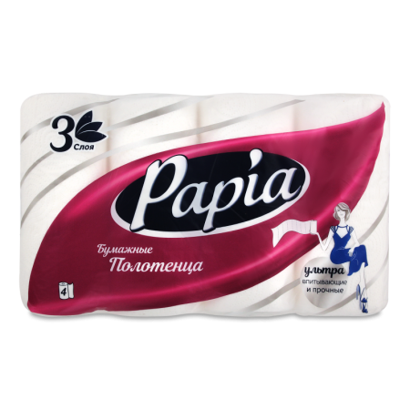 Полотенца Бумажные Papia 4шт