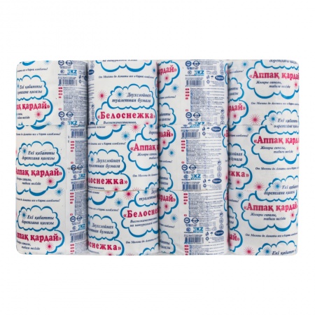 Бумага Туалетная Двухслойная Белоснежка Карина 12шт