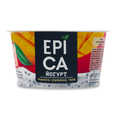 Йогурт 5% манго-семена Чиа Epica ст 130г