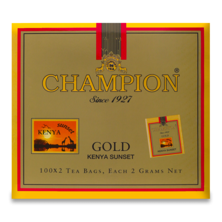 ЧАЙ CHAMPION GOLD ЗАКАТ КЕНИИ 100ПАК КОР