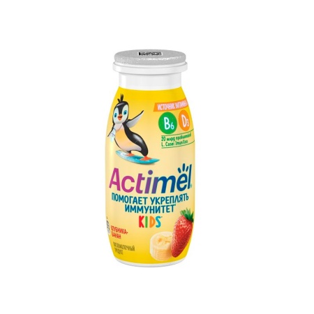 Напиток Питьевой Danone Actimel клубника-банан 95 гр п/б
