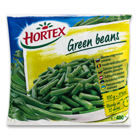 Фасоль Стручковая Резаная Hortex м/у 400г