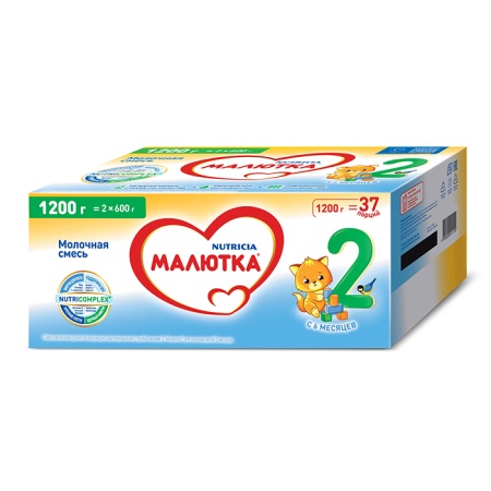 Смесь Nutricia Малютка 2 Мол 6мес+ 1200гр Кор