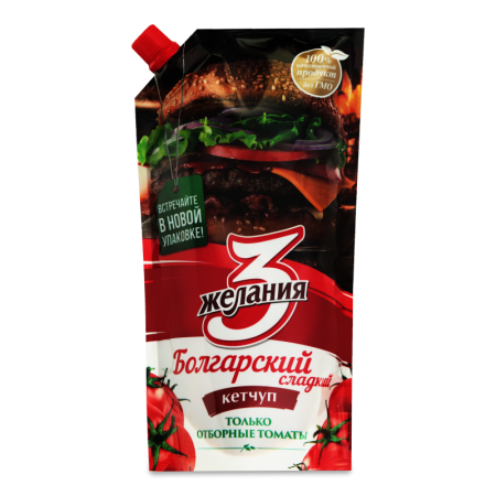 Кетчуп 3 Желания Болгарский сл 450г д/п