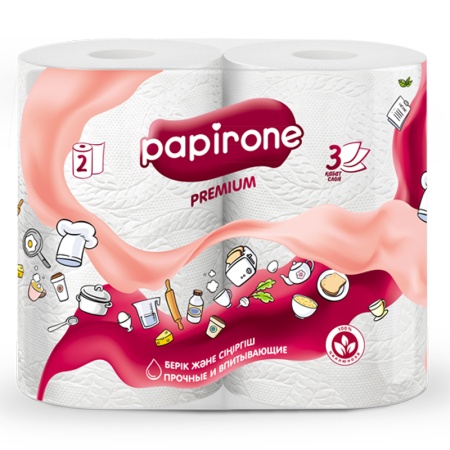 Полотенца Papirone Premium Бумажные 2шт Пленка