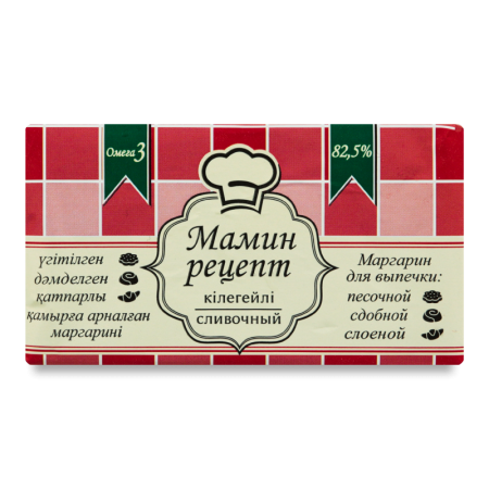 Маргарин 82.5% Сливочный Мамин Рецепт м/у 180г