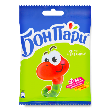 Мармелад Бонпари Жевательный Кислые Червячки 75гр