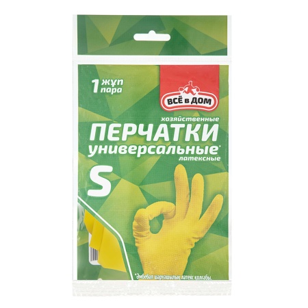 Перчатки Всё в Дом Хоз Унив Латекс s бл/у
