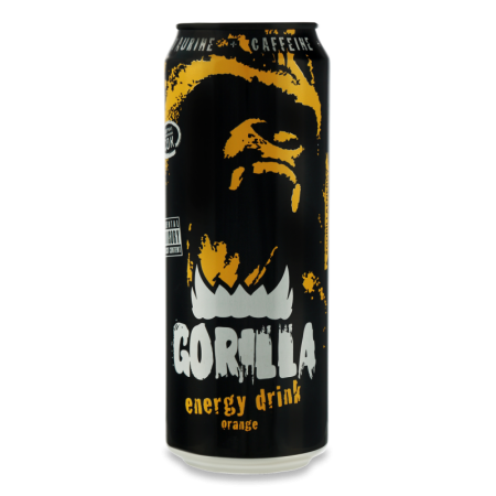 Напиток Энергетический Gorilla Апельсин 0,45л ж/б