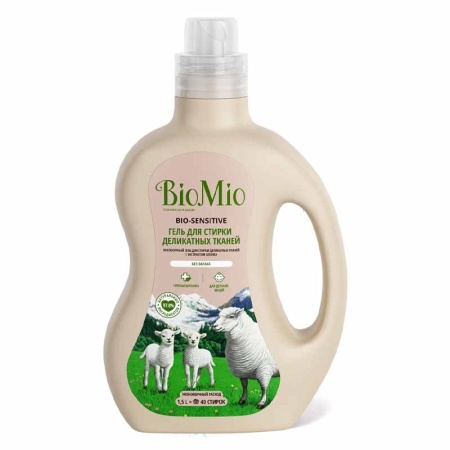 Гель д/стирки Biomio bio-sensitive б/запаха 1,5л Кан