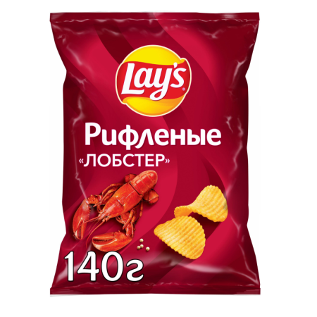Чипсы Lays Рифленые Лобстер 140гр п/п Чипсы Lays Рифленые Лобстер 140гр п/п