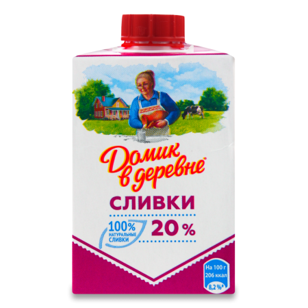 Сливки 20% Стерилизованные Домик в Деревне т/п 200г