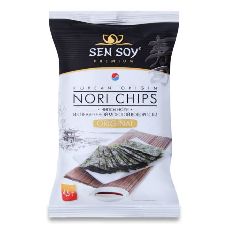 Чипсы из Обжаренной Морской Водоросли Нори Original Sen Soy м/у 4.5г
