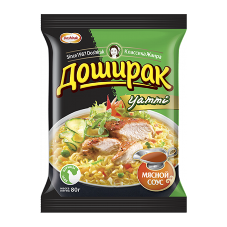 Лапша Доширак Yammy Вкус Курицы 80гр п/п